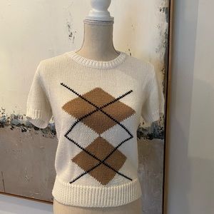 Vintage DVF Argyle Sweater